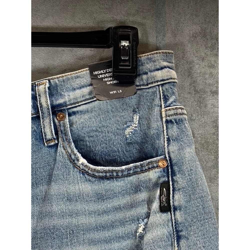 Silver Jeans Co. Women's Indigo High-Rise Distressed Highly Desirable Short SZ29 - Picture 5 of 11